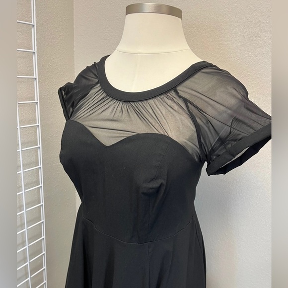 Torrid Black Mesh Insert Swing Dress - New - Size 14 - Picture 6 of 7